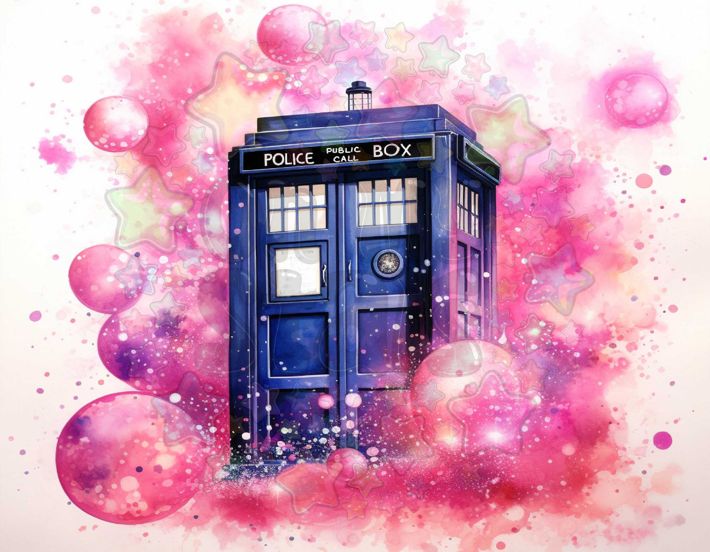 Pink Tardis Bubbles