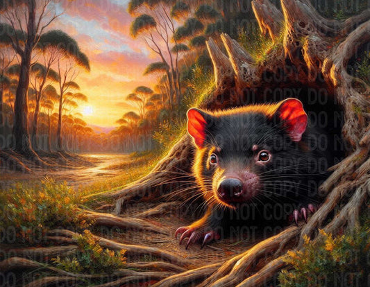 Tasmanian Devil Burrow 1