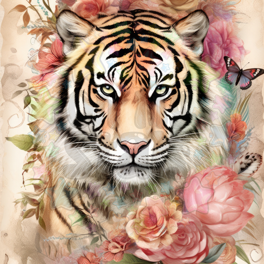 Tiger Pastel Flowers