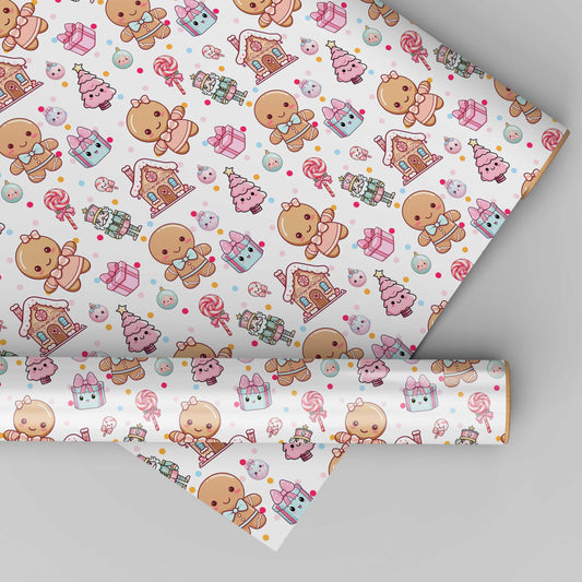 Gingerbread Man Christmas White