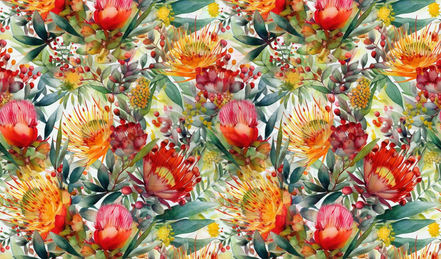 Australian Yellow and Red Floral