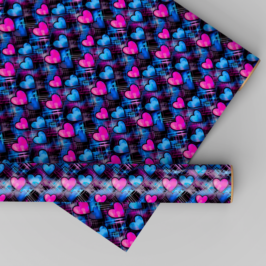 Blue and Pink Hearts