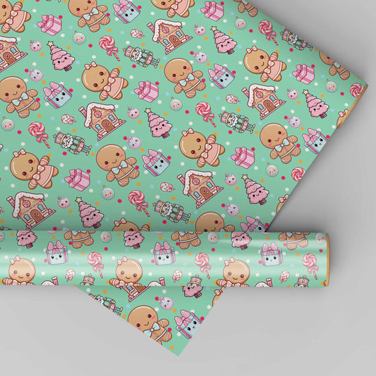 Gingerbread Man Christmas Green