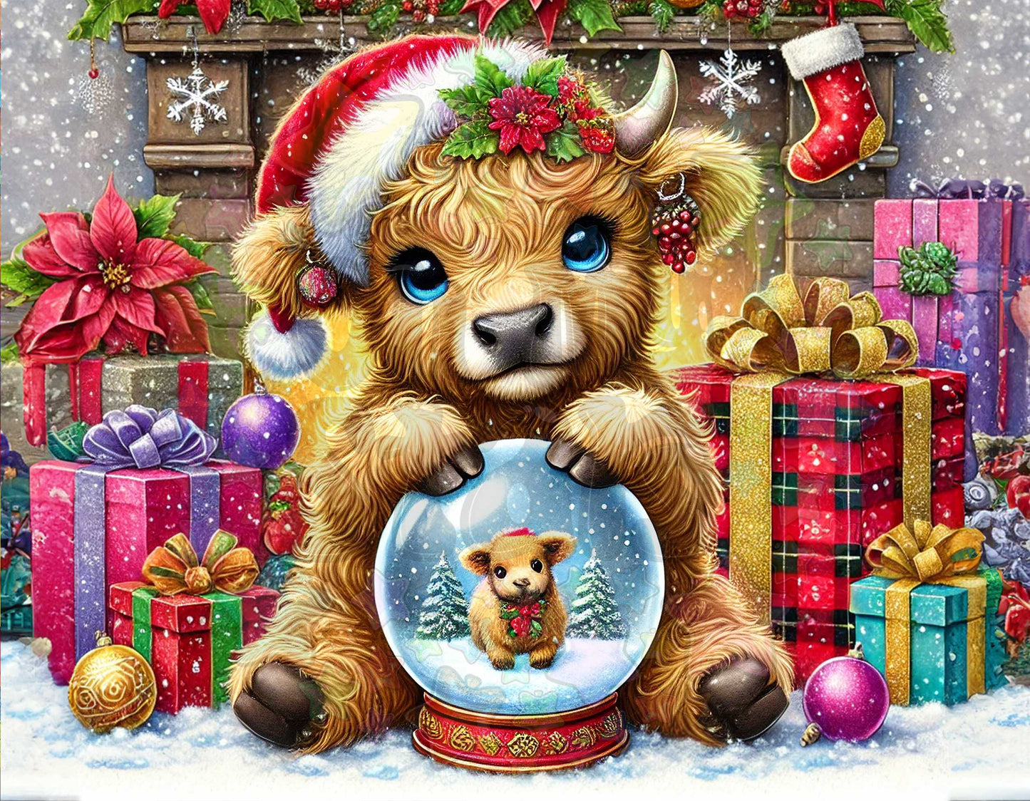 Highland Cow Snowglobe