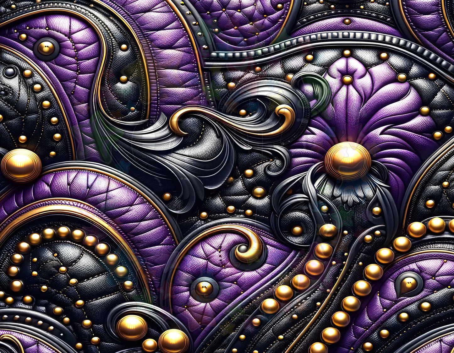 Purple Leather Look