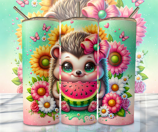 Hedgehog with a Watermelon