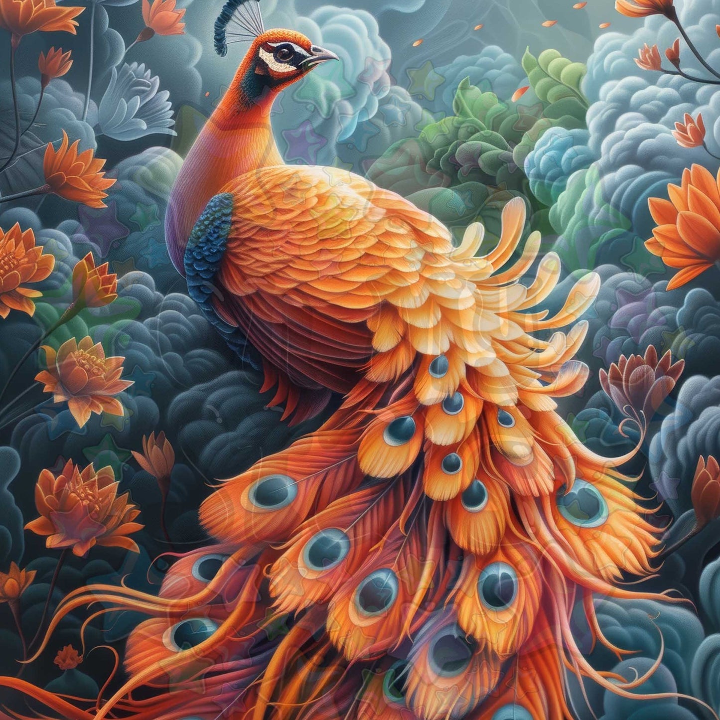 Orange Peacock