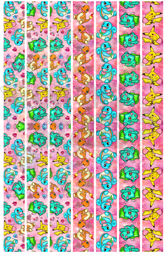 P Pocket Monster Love Keyfobs