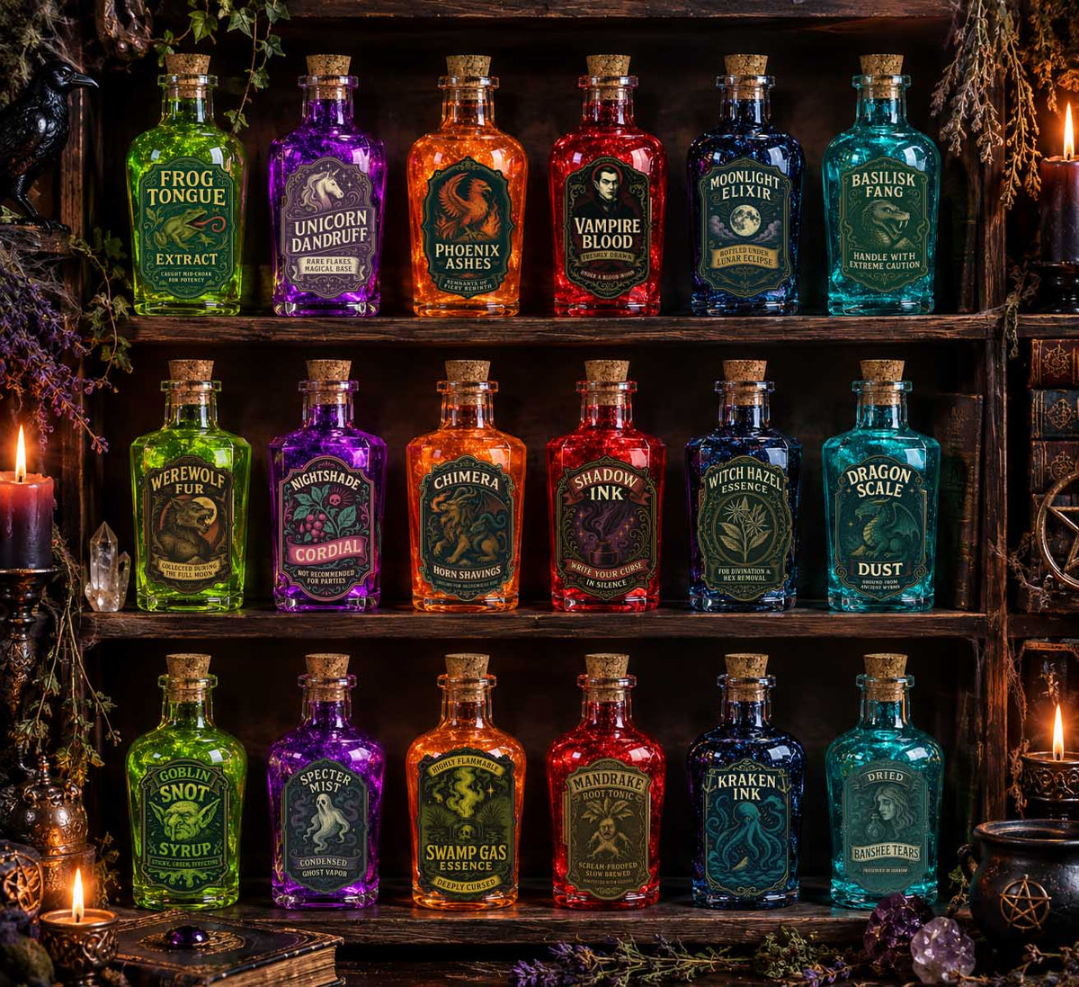 Vintage Potion Labels 18pk