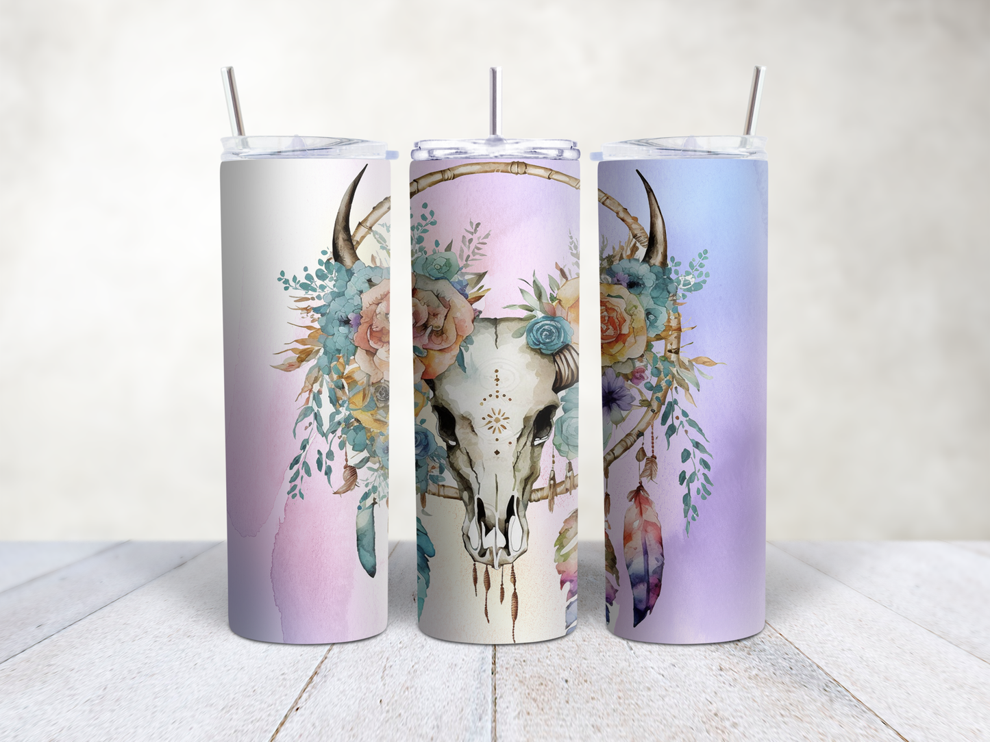 Skull Purple Background