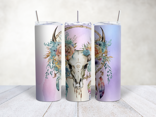 Skull Purple Background