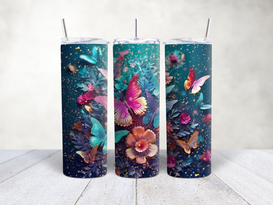 3D Sparkling Flowers