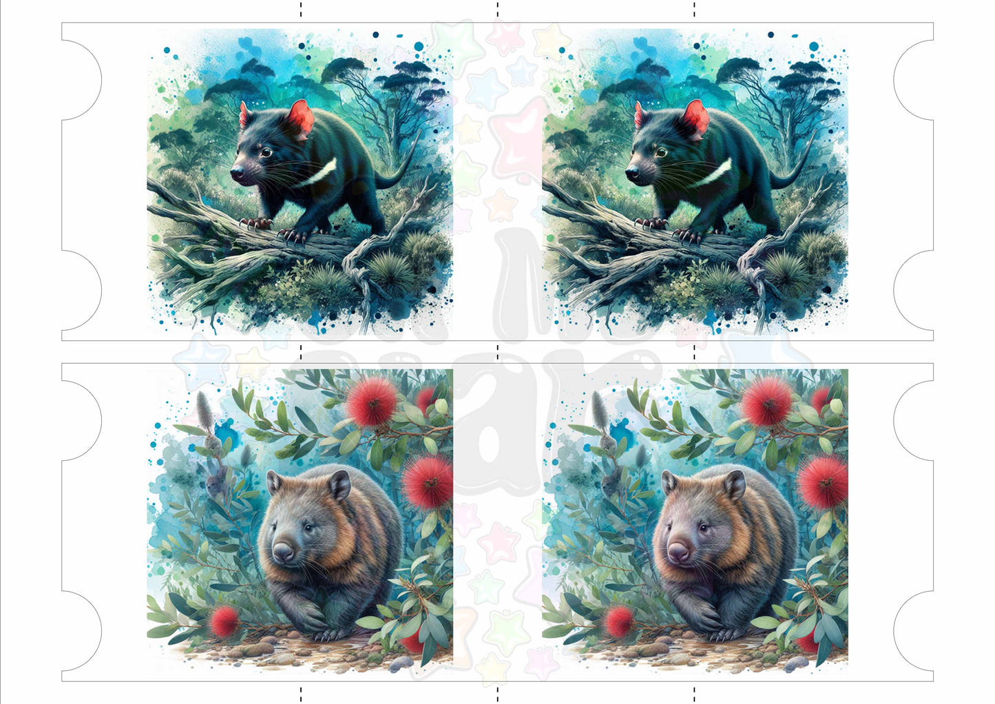 Tasmanian Devil and Wombat