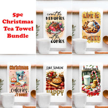 Load image into Gallery viewer, 5pc Christmas Tea Towel Bundle
